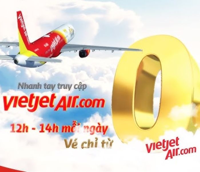 Vietjet luôn có "Khung giờ Vàng" với chương trình ưu đãi vé máy bay 0đ mỗi ngày