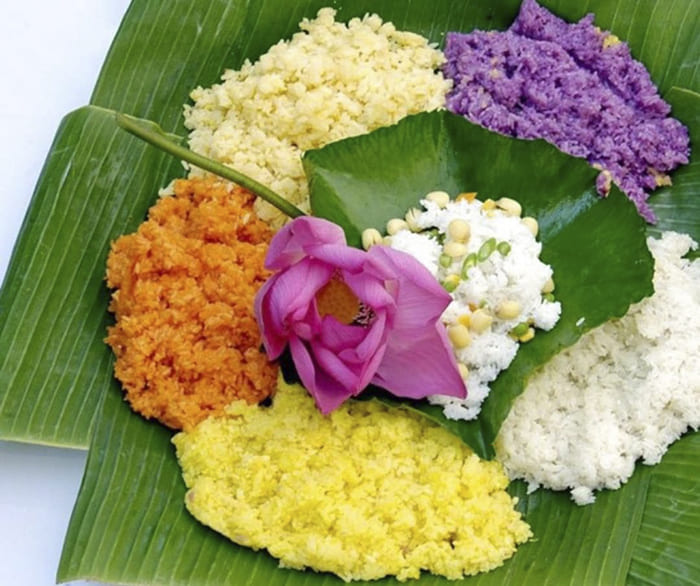 Xôi ngũ sắc – Bức tranh thổ cẩm trên mâm cơm người Tày